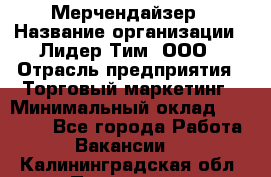 Мерчендайзер › Название организации ­ Лидер Тим, ООО › Отрасль предприятия ­ Торговый маркетинг › Минимальный оклад ­ 23 000 - Все города Работа » Вакансии   . Калининградская обл.,Приморск г.